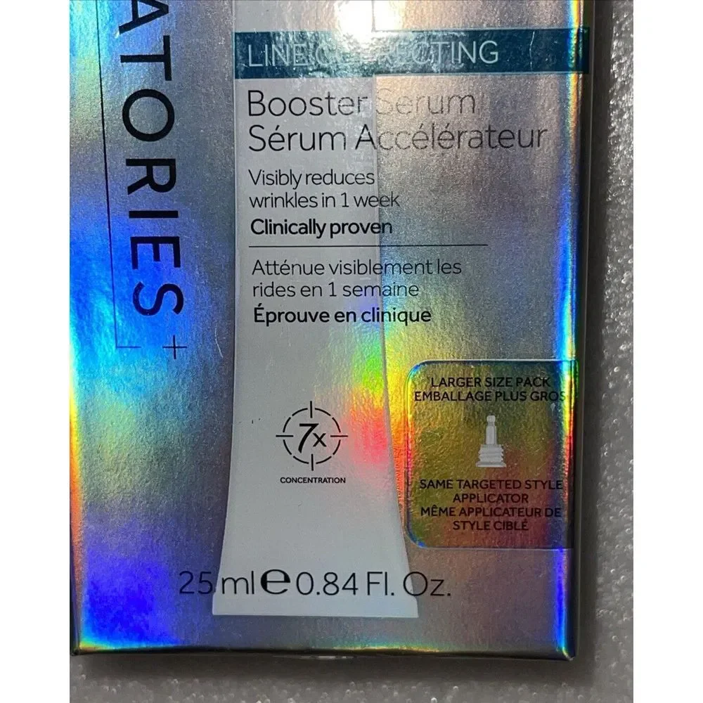 No7 Laboratories Line Correcting Booster Wrinkle Reducer Serum 0.84 oz 25 ml NEW